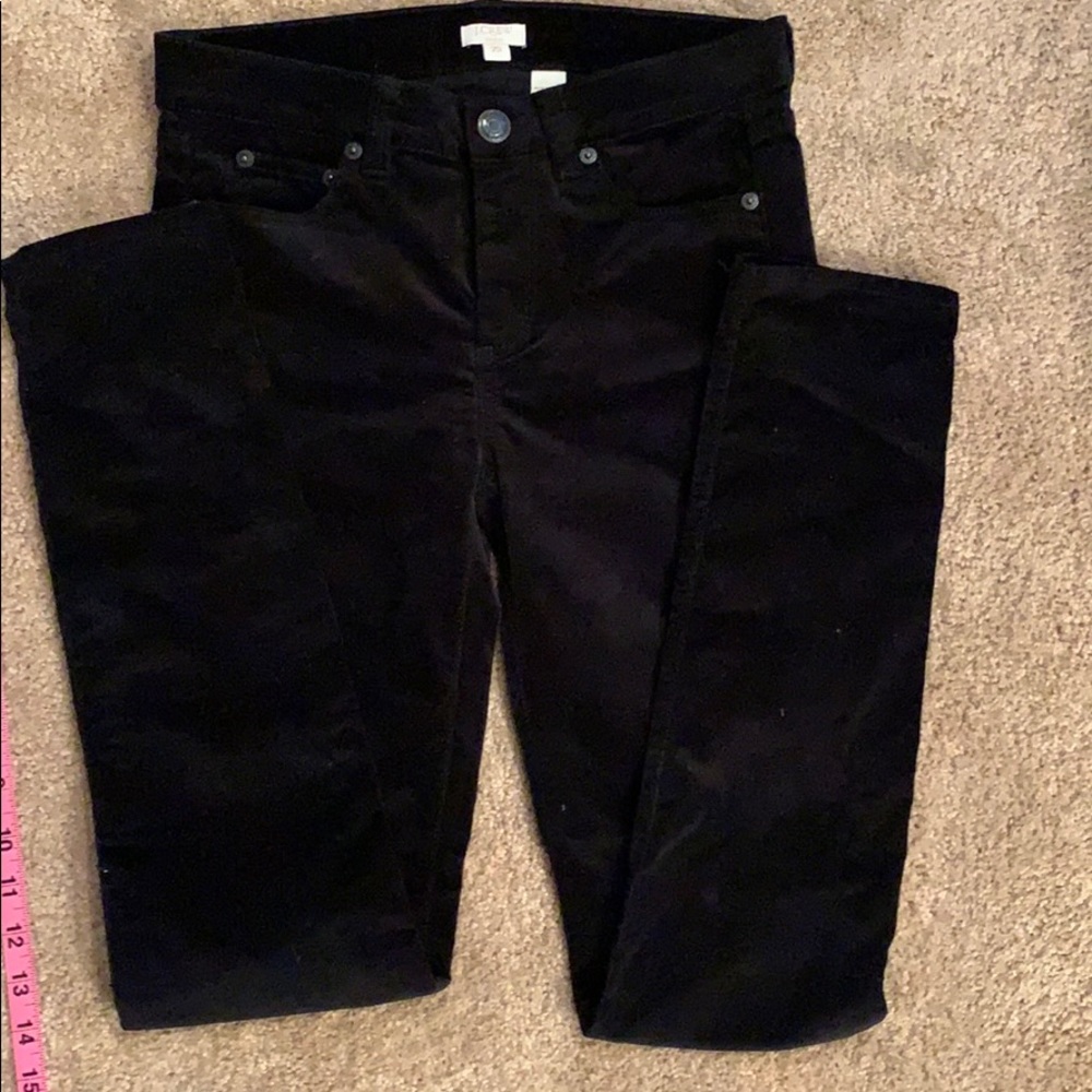 Jcrew stretch velvet jeans